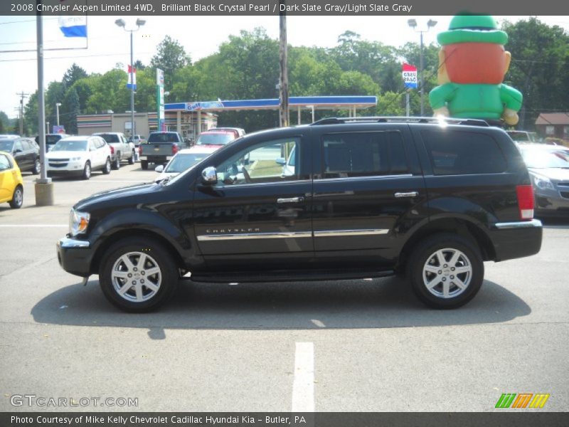 Brilliant Black Crystal Pearl / Dark Slate Gray/Light Slate Gray 2008 Chrysler Aspen Limited 4WD