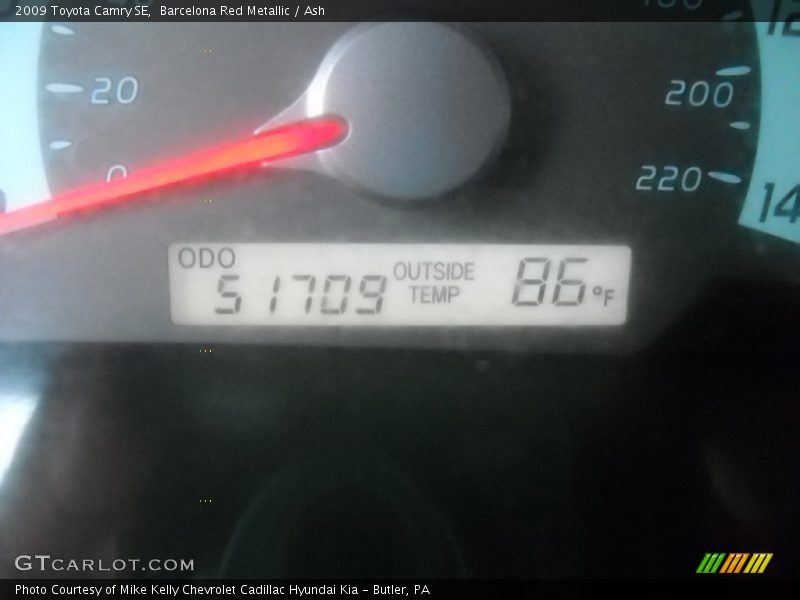 Barcelona Red Metallic / Ash 2009 Toyota Camry SE