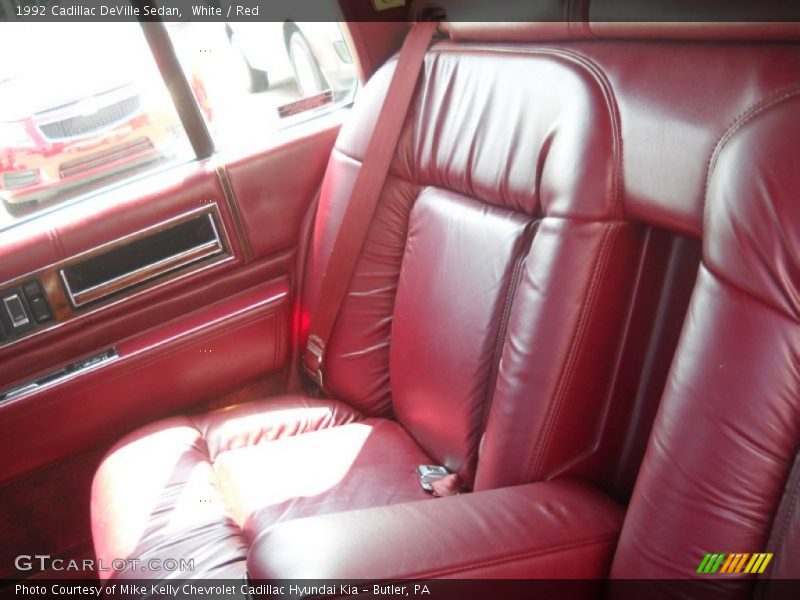 White / Red 1992 Cadillac DeVille Sedan