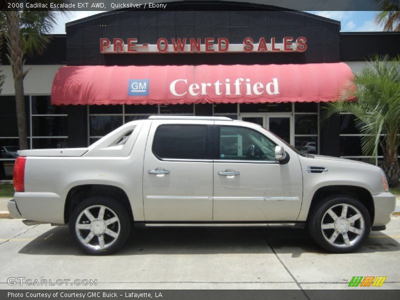 Quicksilver / Ebony 2008 Cadillac Escalade EXT AWD