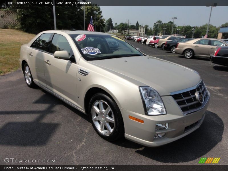 Gold Mist / Cashmere 2008 Cadillac STS 4 V6 AWD