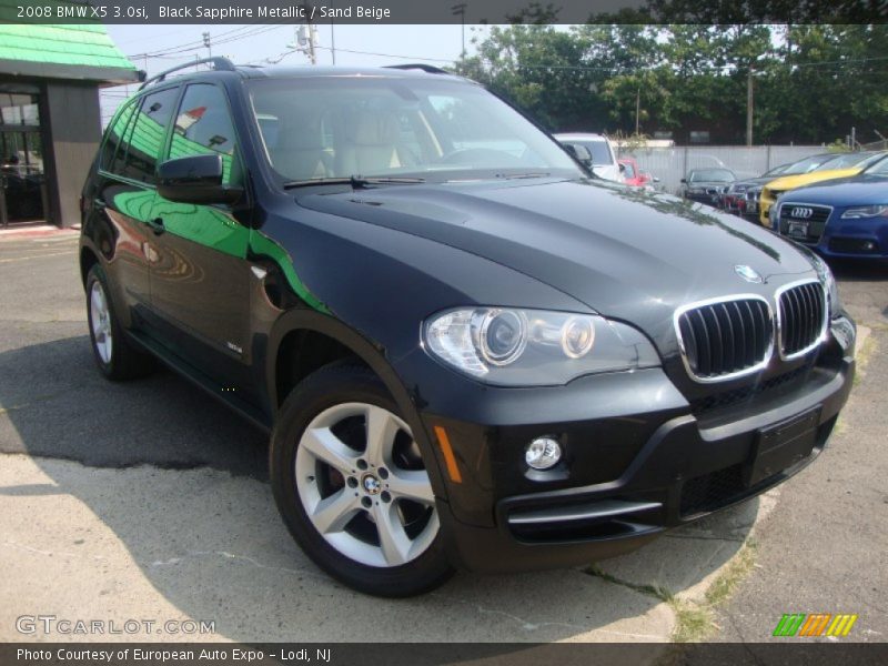 Black Sapphire Metallic / Sand Beige 2008 BMW X5 3.0si