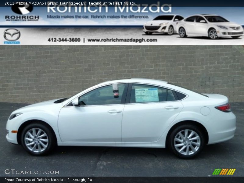 Techno White Pearl / Black 2011 Mazda MAZDA6 i Grand Touring Sedan