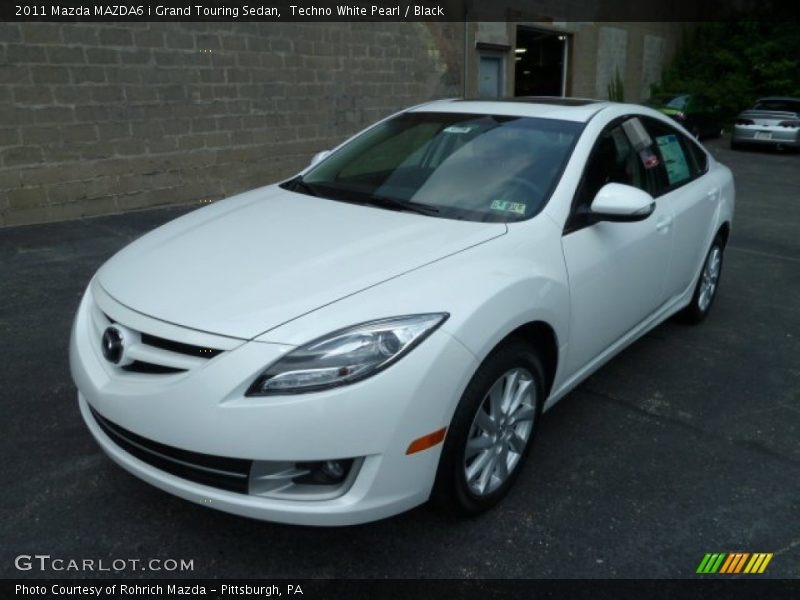 Techno White Pearl / Black 2011 Mazda MAZDA6 i Grand Touring Sedan