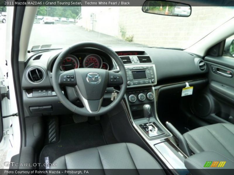 Techno White Pearl / Black 2011 Mazda MAZDA6 i Grand Touring Sedan