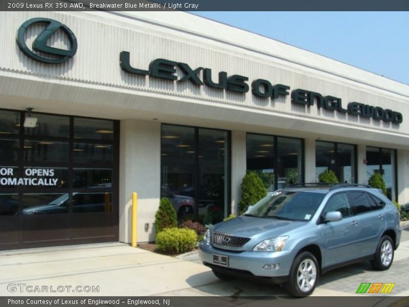 Breakwater Blue Metallic / Light Gray 2009 Lexus RX 350 AWD