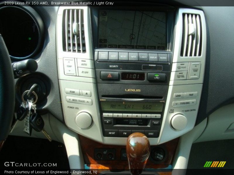 Breakwater Blue Metallic / Light Gray 2009 Lexus RX 350 AWD