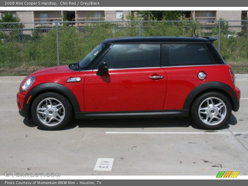 Chili Red / Grey/Black 2008 Mini Cooper S Hardtop
