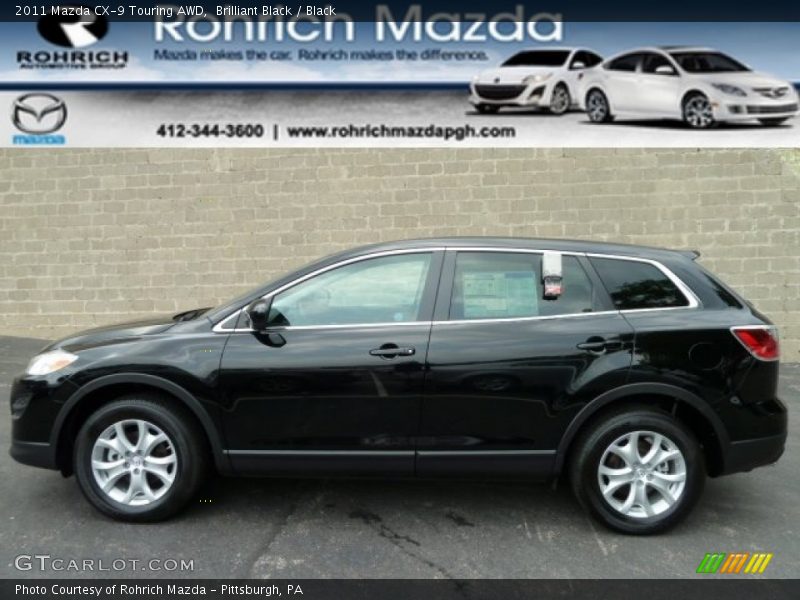 Brilliant Black / Black 2011 Mazda CX-9 Touring AWD