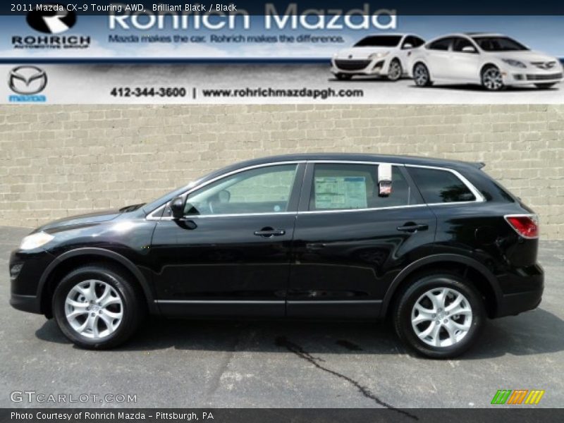 Brilliant Black / Black 2011 Mazda CX-9 Touring AWD