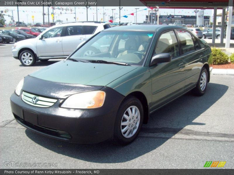 Galapagos Green / Ivory 2003 Honda Civic LX Sedan
