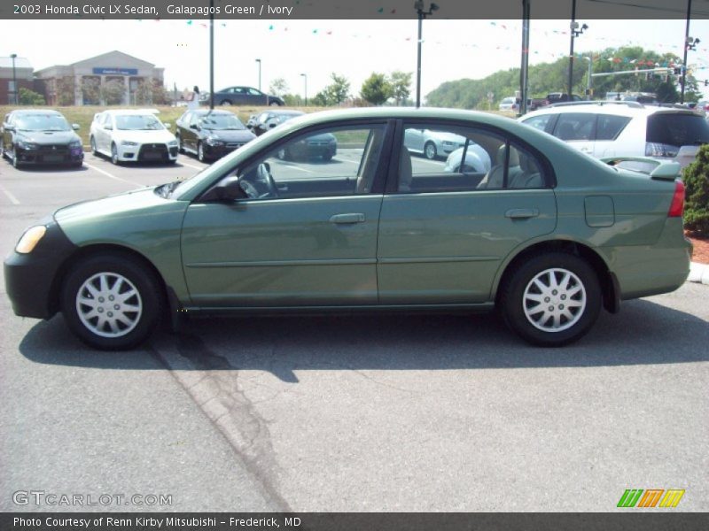 Galapagos Green / Ivory 2003 Honda Civic LX Sedan
