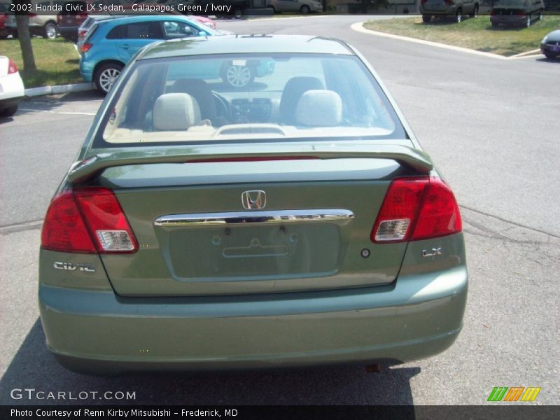 Galapagos Green / Ivory 2003 Honda Civic LX Sedan