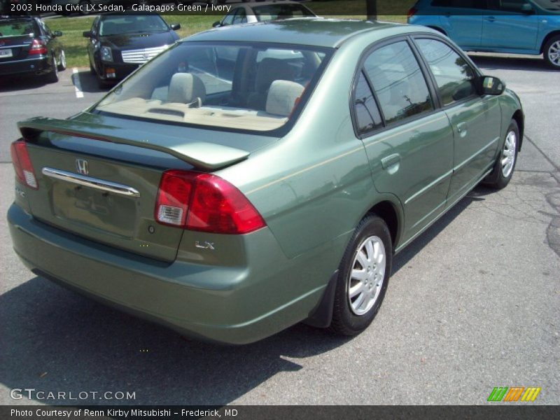 Galapagos Green / Ivory 2003 Honda Civic LX Sedan