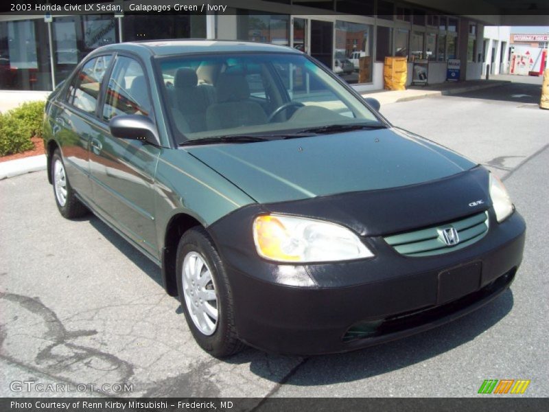 Galapagos Green / Ivory 2003 Honda Civic LX Sedan