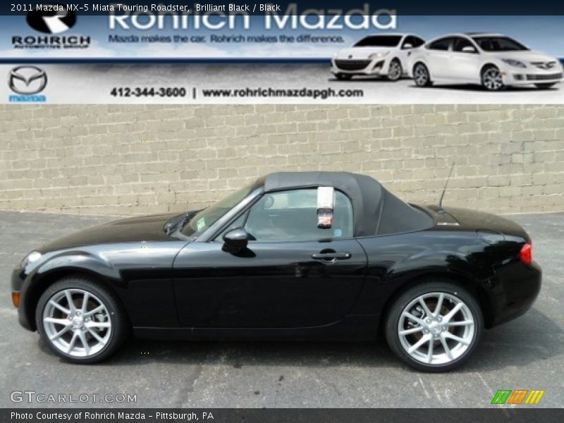 Brilliant Black / Black 2011 Mazda MX-5 Miata Touring Roadster