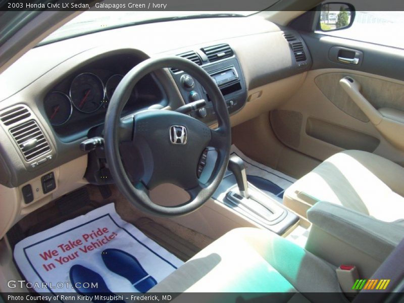 Galapagos Green / Ivory 2003 Honda Civic LX Sedan