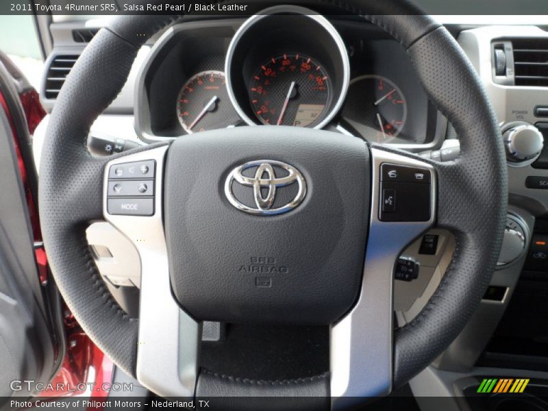 Salsa Red Pearl / Black Leather 2011 Toyota 4Runner SR5