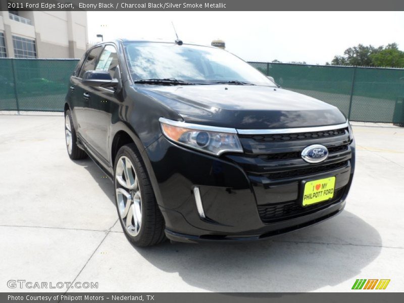 Ebony Black / Charcoal Black/Silver Smoke Metallic 2011 Ford Edge Sport