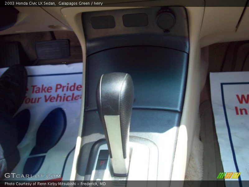 Galapagos Green / Ivory 2003 Honda Civic LX Sedan