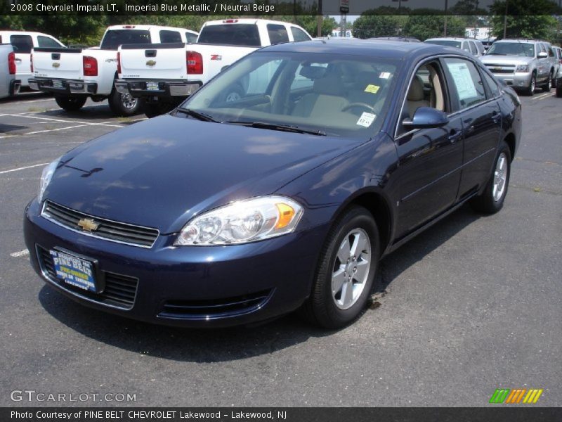 Imperial Blue Metallic / Neutral Beige 2008 Chevrolet Impala LT