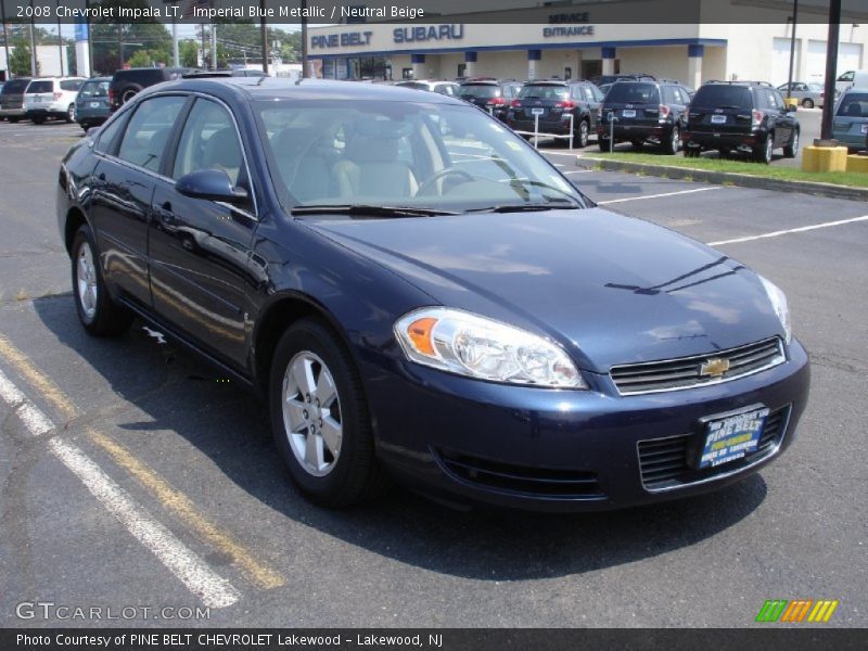 Imperial Blue Metallic / Neutral Beige 2008 Chevrolet Impala LT