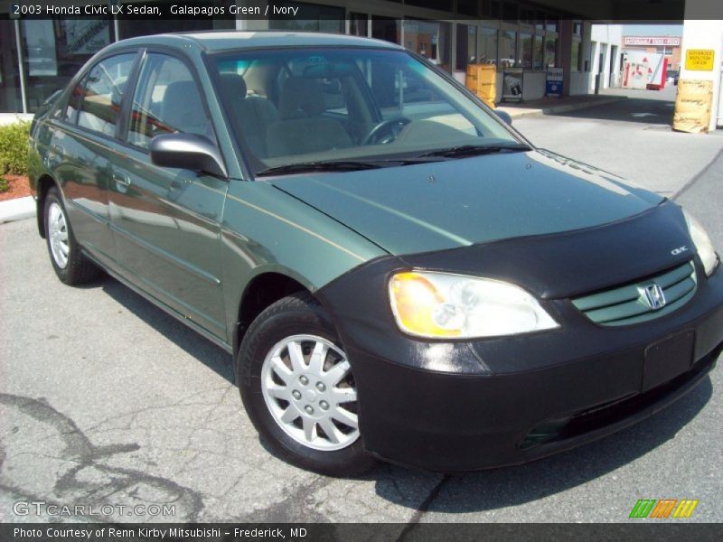 Galapagos Green / Ivory 2003 Honda Civic LX Sedan