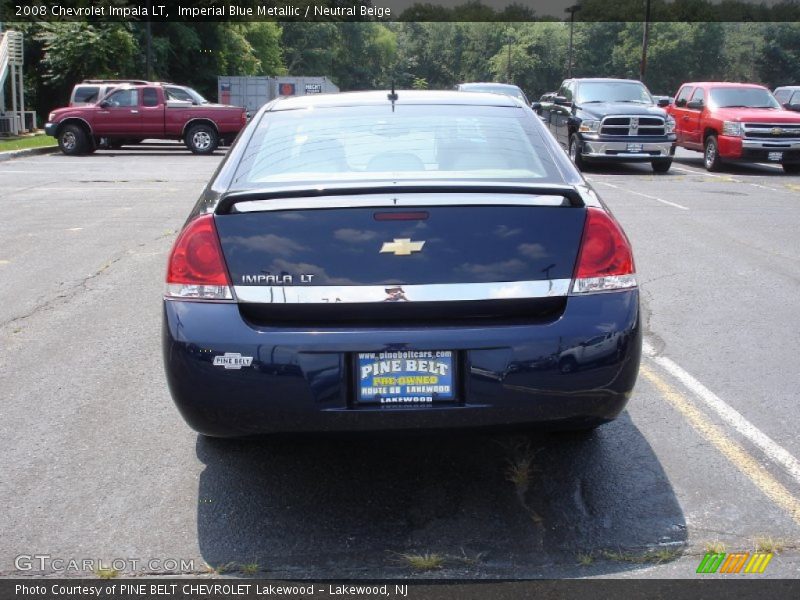 Imperial Blue Metallic / Neutral Beige 2008 Chevrolet Impala LT