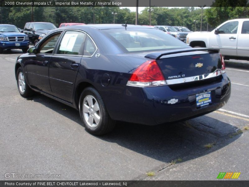 Imperial Blue Metallic / Neutral Beige 2008 Chevrolet Impala LT