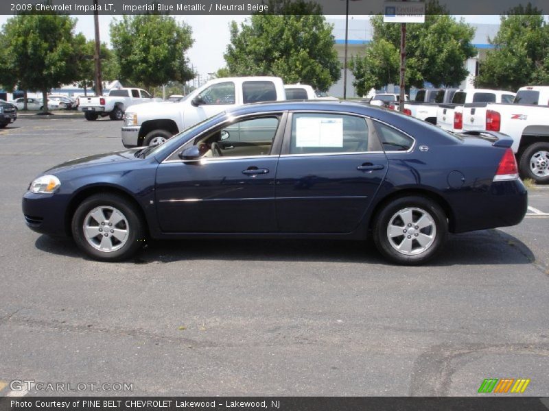 Imperial Blue Metallic / Neutral Beige 2008 Chevrolet Impala LT