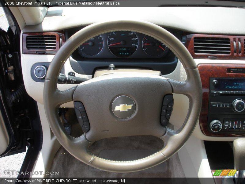 Imperial Blue Metallic / Neutral Beige 2008 Chevrolet Impala LT