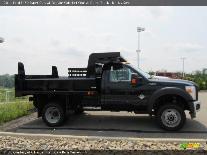Black / Steel 2011 Ford F450 Super Duty XL Regular Cab 4x4 Chassis Dump Truck