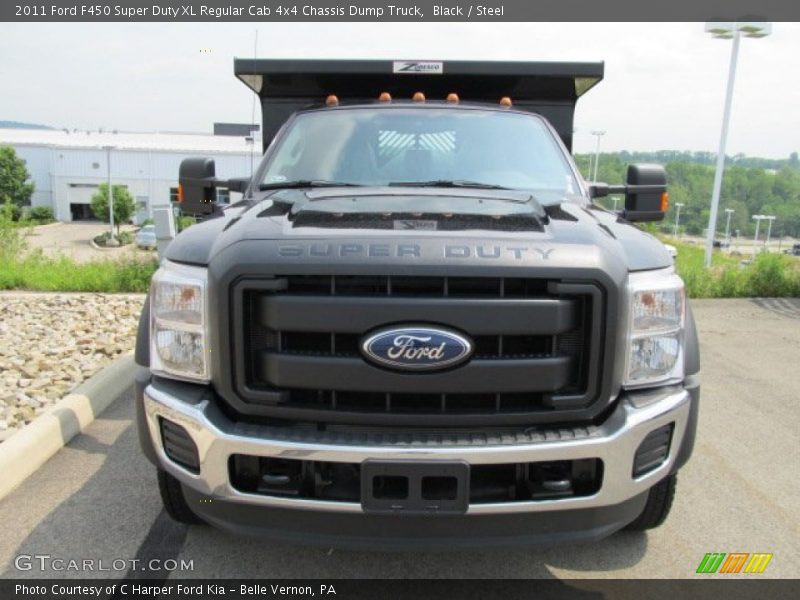 Black / Steel 2011 Ford F450 Super Duty XL Regular Cab 4x4 Chassis Dump Truck