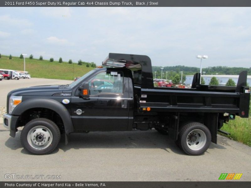  2011 F450 Super Duty XL Regular Cab 4x4 Chassis Dump Truck Black