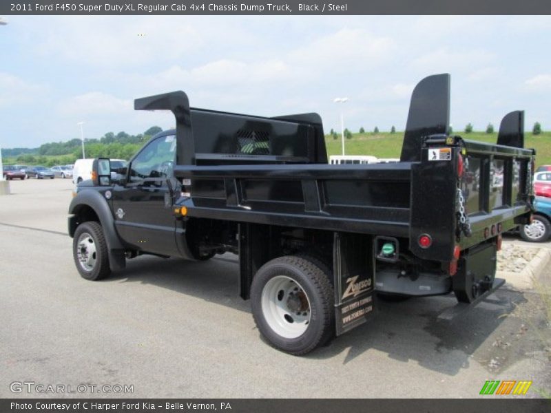 Black / Steel 2011 Ford F450 Super Duty XL Regular Cab 4x4 Chassis Dump Truck