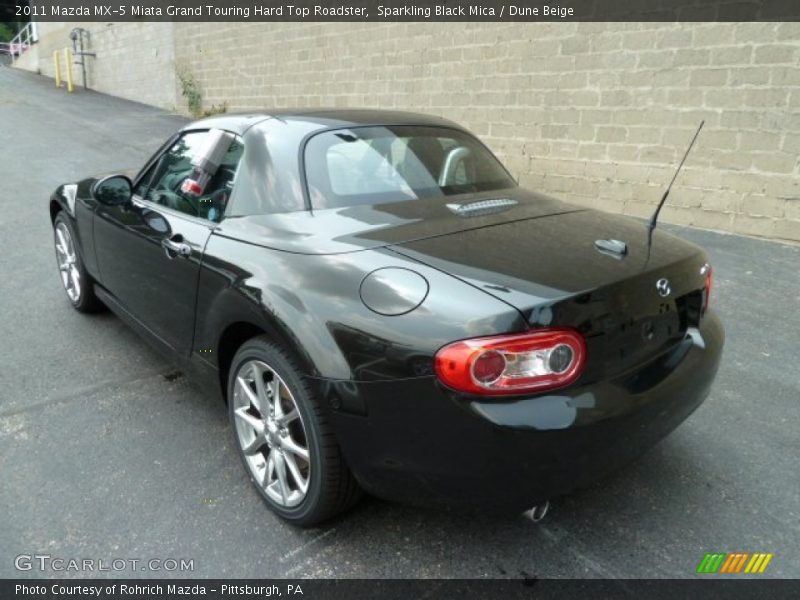 Sparkling Black Mica / Dune Beige 2011 Mazda MX-5 Miata Grand Touring Hard Top Roadster