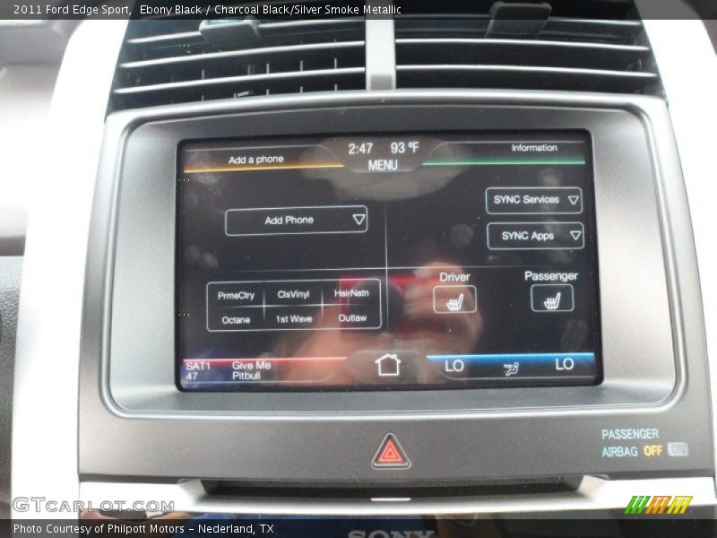 Controls of 2011 Edge Sport