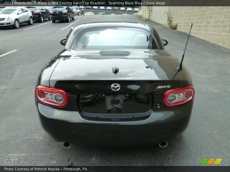 Sparkling Black Mica / Dune Beige 2011 Mazda MX-5 Miata Grand Touring Hard Top Roadster