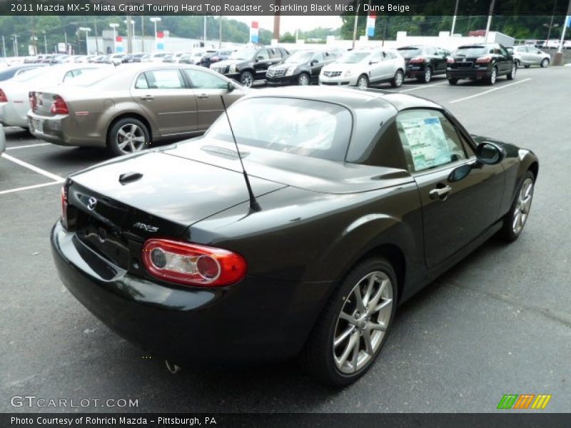 Sparkling Black Mica / Dune Beige 2011 Mazda MX-5 Miata Grand Touring Hard Top Roadster