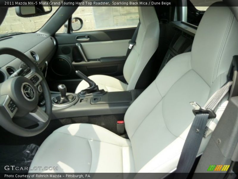 Sparkling Black Mica / Dune Beige 2011 Mazda MX-5 Miata Grand Touring Hard Top Roadster