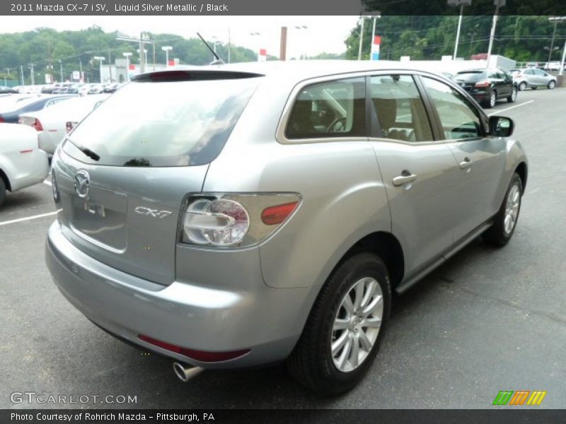 Liquid Silver Metallic / Black 2011 Mazda CX-7 i SV