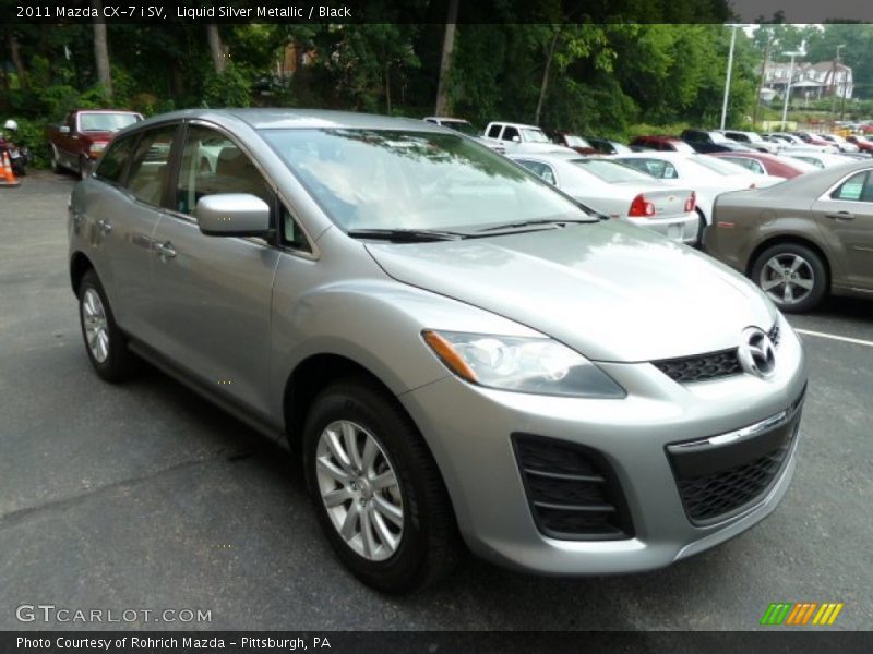 Liquid Silver Metallic / Black 2011 Mazda CX-7 i SV