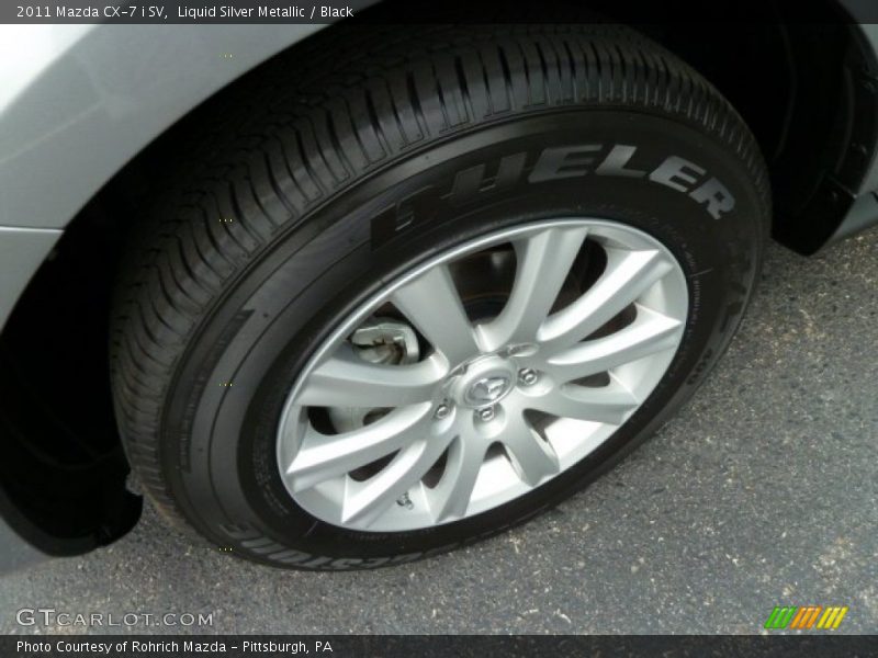 Liquid Silver Metallic / Black 2011 Mazda CX-7 i SV