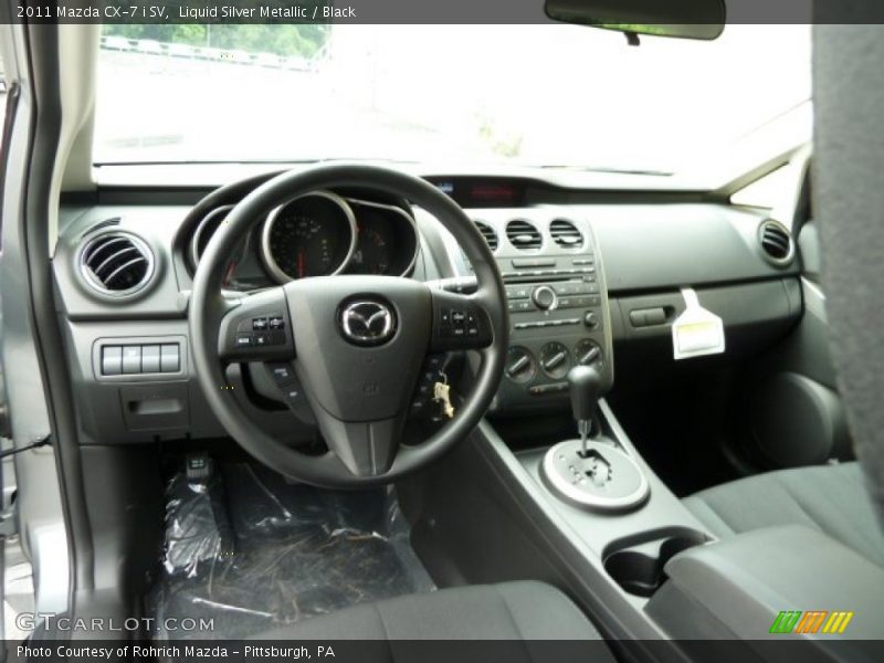 Liquid Silver Metallic / Black 2011 Mazda CX-7 i SV