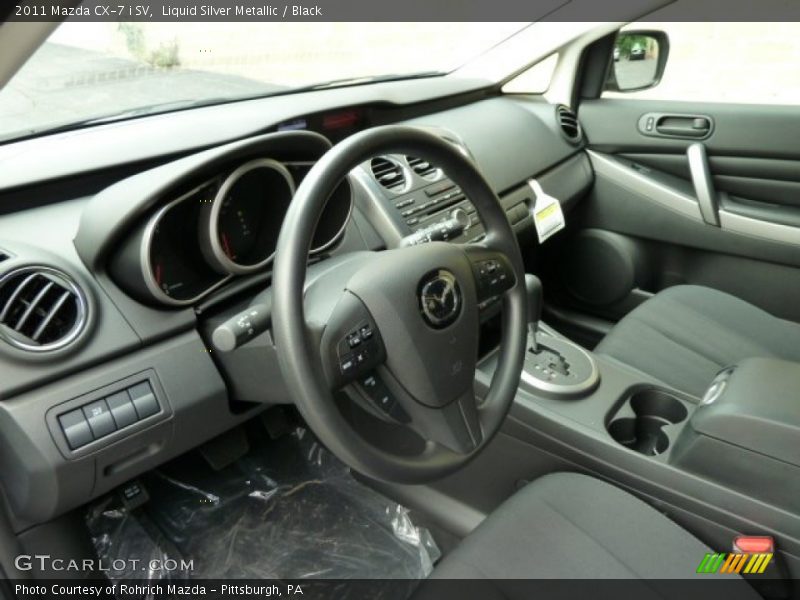 Liquid Silver Metallic / Black 2011 Mazda CX-7 i SV