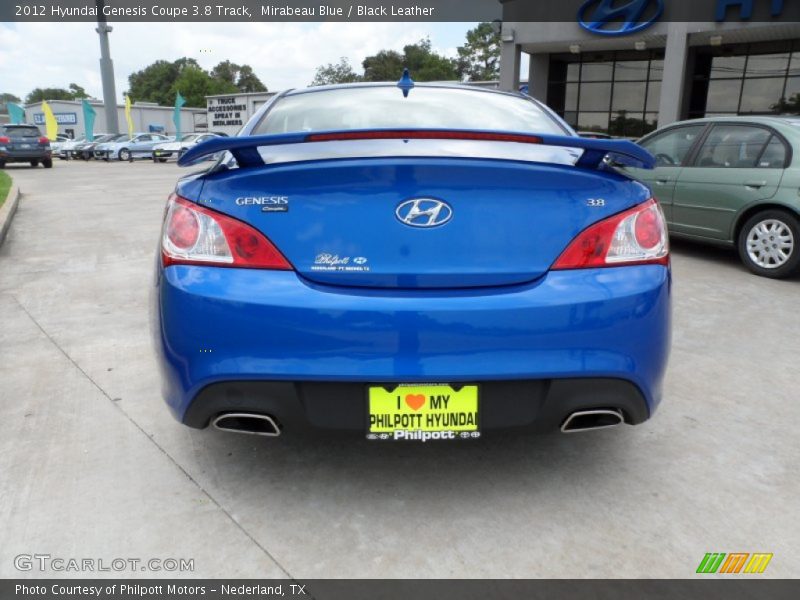 Mirabeau Blue / Black Leather 2012 Hyundai Genesis Coupe 3.8 Track