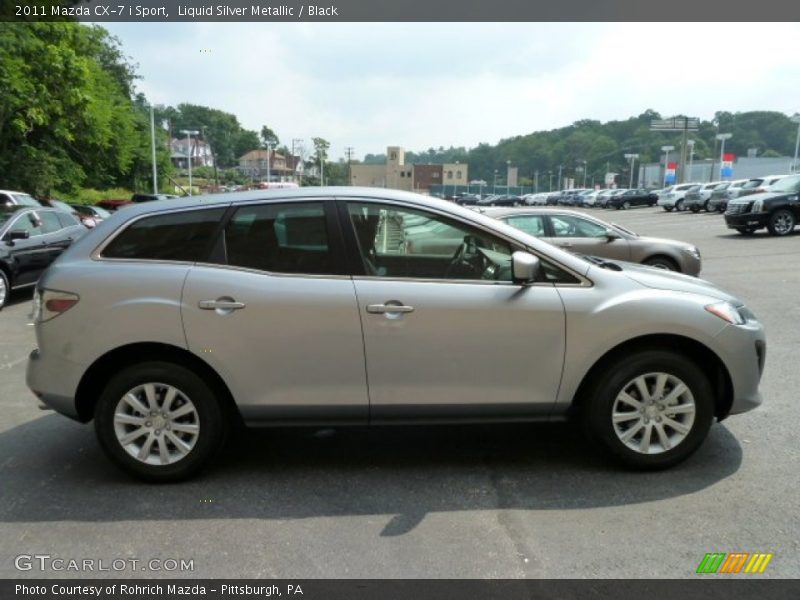 Liquid Silver Metallic / Black 2011 Mazda CX-7 i Sport