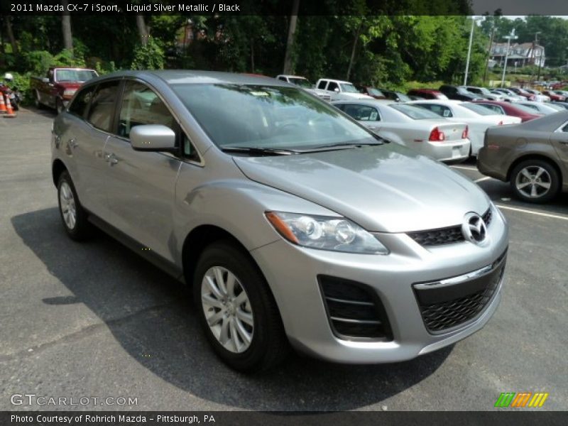 Liquid Silver Metallic / Black 2011 Mazda CX-7 i Sport