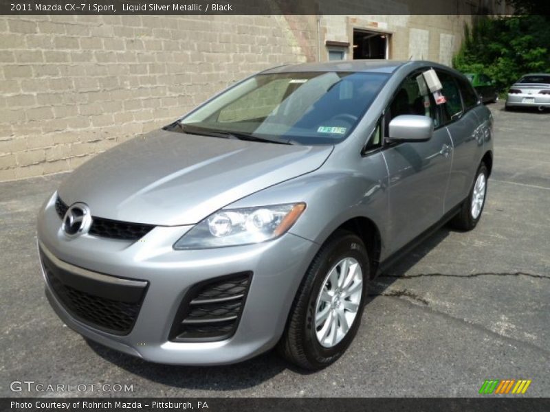 Liquid Silver Metallic / Black 2011 Mazda CX-7 i Sport