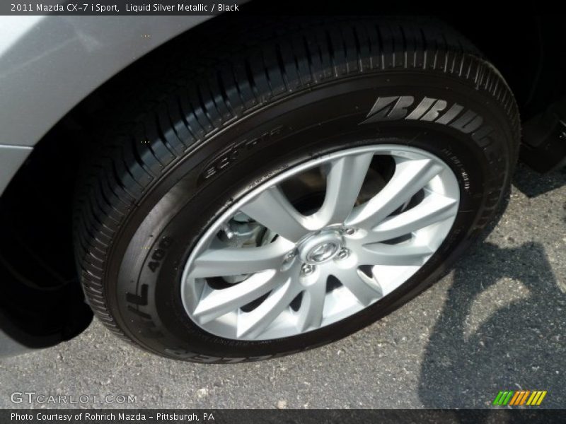 Liquid Silver Metallic / Black 2011 Mazda CX-7 i Sport